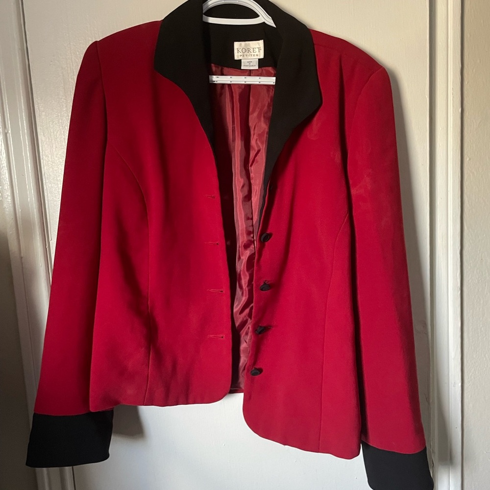 Koret Women's Red and Black Blazer